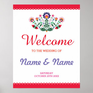 Fiesta Welcome Poster Wedding Mexican Poster