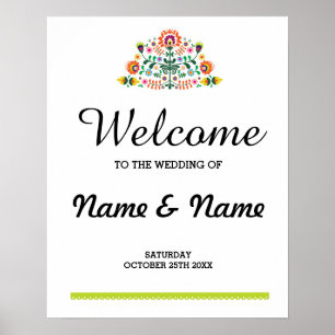 Fiesta Welcome Poster Wedding Mexican Poster