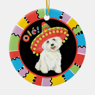 Fiesta Westie Ceramic Tree Decoration