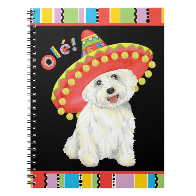 Fiesta Westie Spiral Notebook (Front)