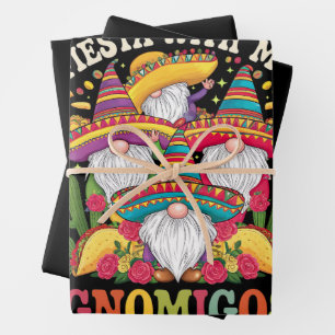 Fiesta With My Gnomigos Gnome Cinco De Mayo Wrapping Paper Sheet