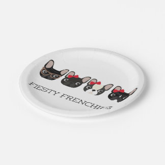 Fiesty Frenchies Paper Plates