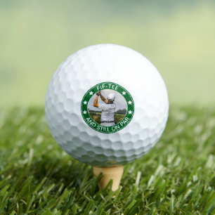 Fif-tee & Still on Par Funny 50th Birthday Photo Golf Balls