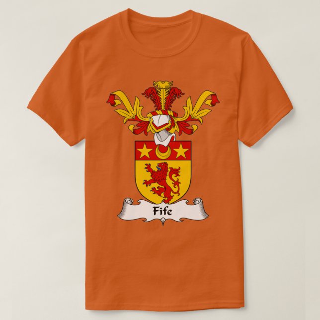 Fife Coat of Arms Family Crest  T-Shirt (Design Front)