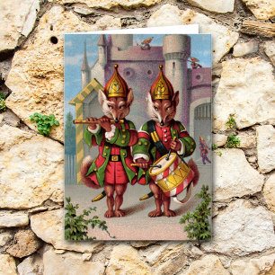 Fife & Drum Foxes Greeting Card