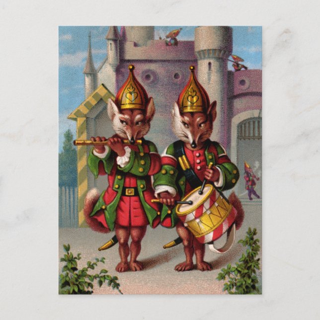 Fife & Drum Foxes Postcard (Front)