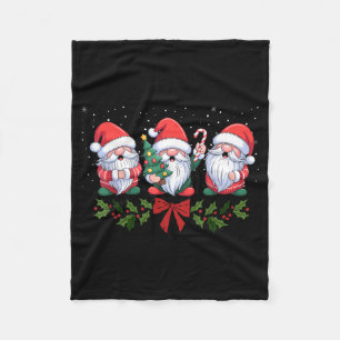 Fife Life Christmas Gnome Holiday Winter Xmas Fleece Blanket