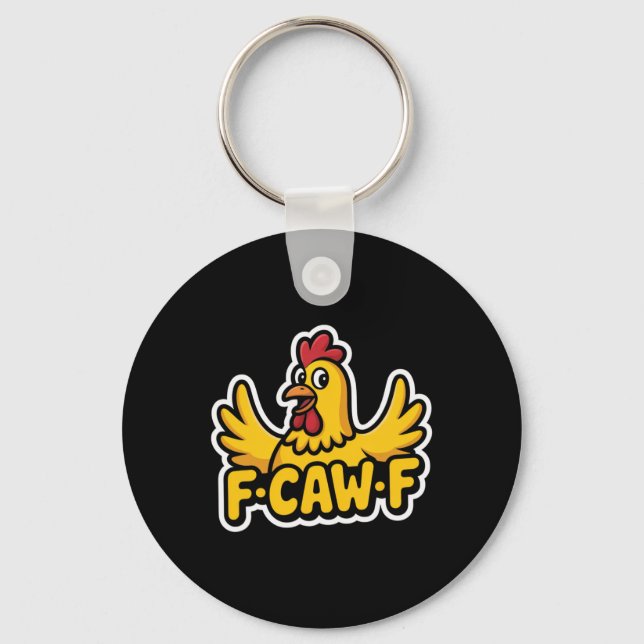 Fife Life Funny Sarcastic Chicken Fcawf  Key Ring (Front)