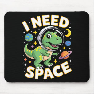 Fife Life I Need Space T-rex Astronaut Outterspace Mouse Pad