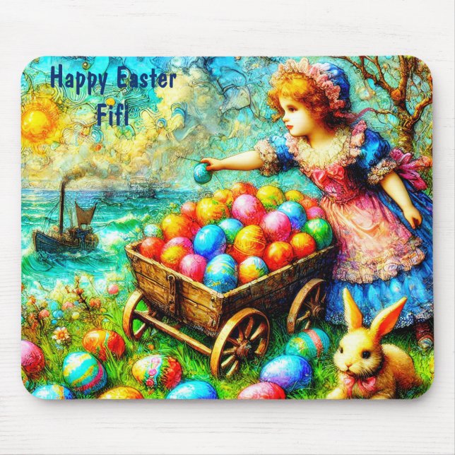 FIFI ~ EASTER Vintage painting ~ Mouse Pad (Front)