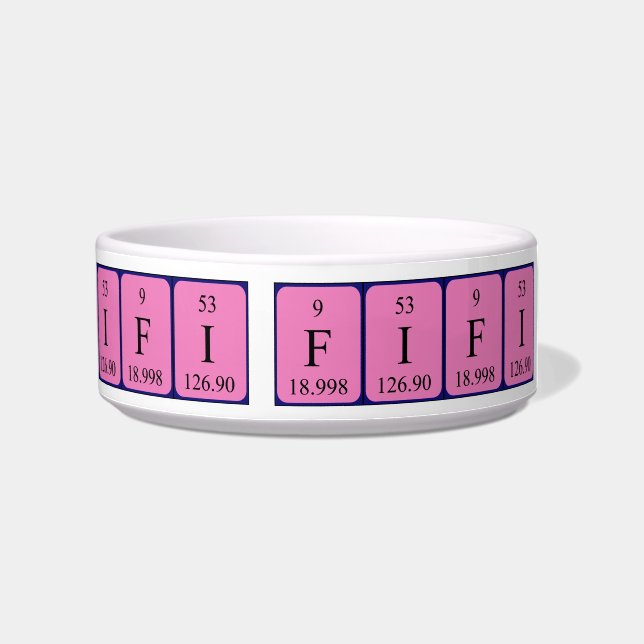 Fifi periodic table name pet bowl (Right)