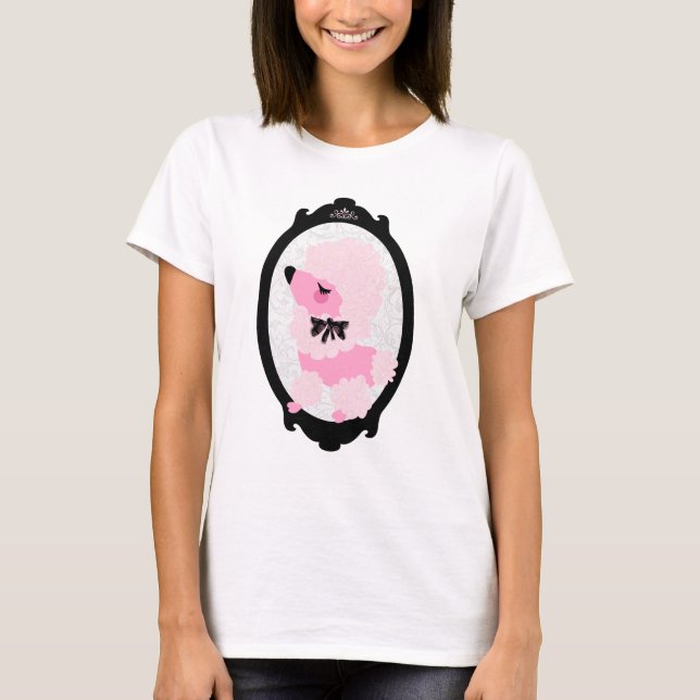 Fifi Pink Poodle Woman Tshirt (Front)