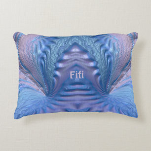 FIFI ~ SO SWEET ~ Pink Blue Fractal Design ~ Decorative Cushion