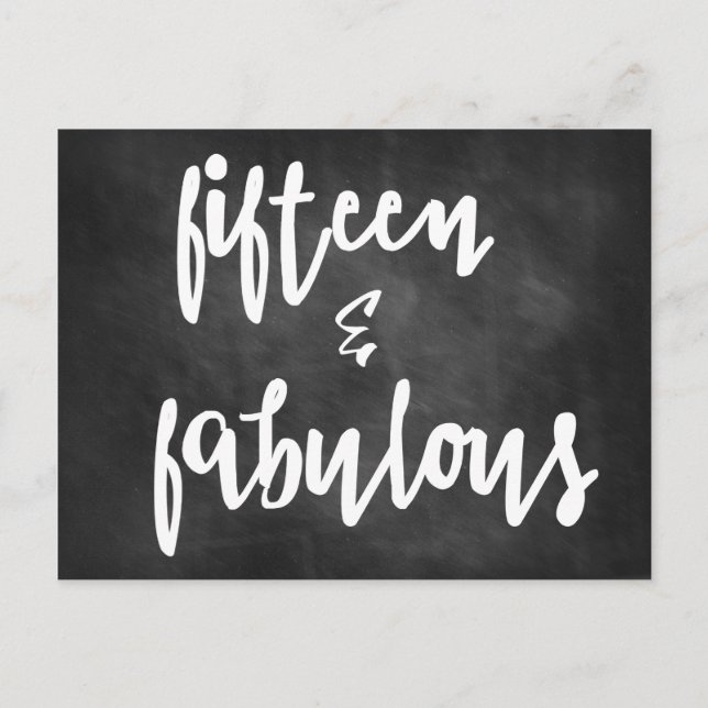 Fifteen & Fabulous Quinceanera 15th Birthday Card (Front)