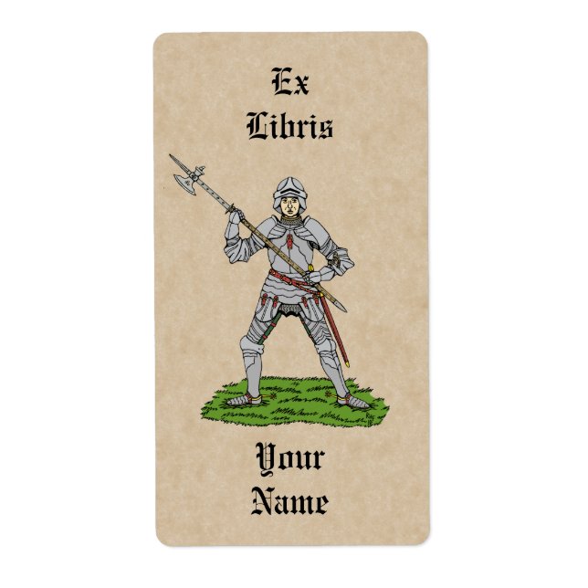 Fifteenth Century English Knight Bookplate (Front)