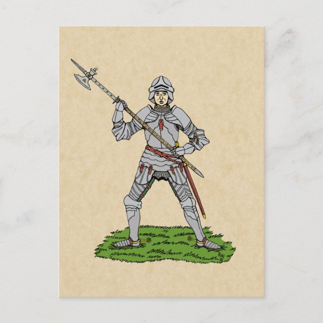 Fifteenth Century English Knight Postcard (Front)