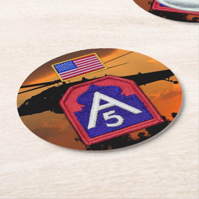 Fifth 5th army sam houston veterans vets coasters (Angled)