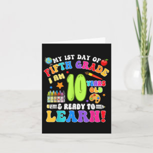 Fifth 5th Grade First Day Of School Boys Girls  Card