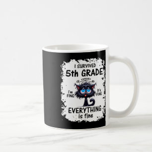 Fifth 5th Grade Grad 2025 I Survived 5th Grade Coffee Mug