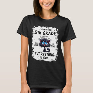 Fifth 5th Grade Grad 2025 I Survived 5th Grade  T-Shirt