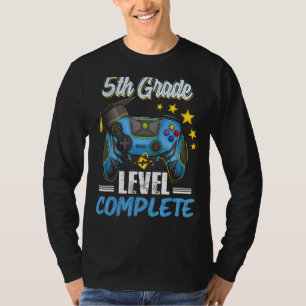 Fifth 5th Grade Level Complete Graduation Gaming G T-Shirt