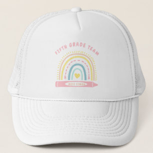 Fifth 5th grade Team Squad Teacher Back To School Trucker Hat