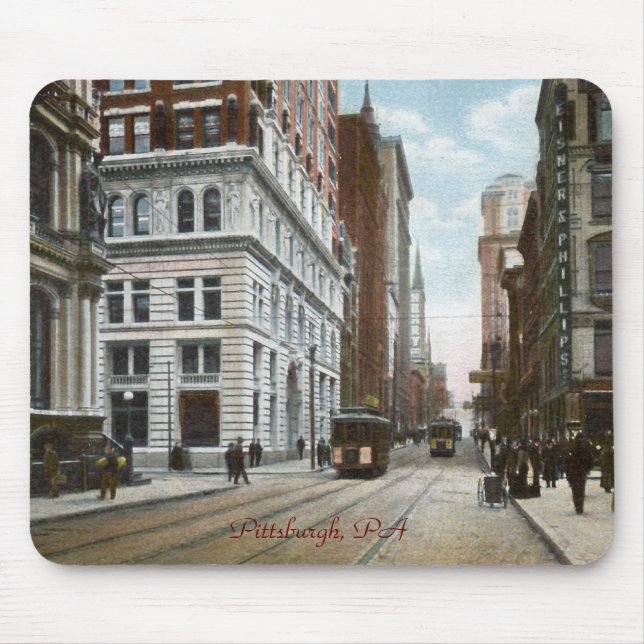 Fifth Ave. and Wood Street Mousepad (Front)