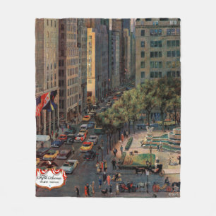 Fifth Avenue by John Falter Fleece Blanket