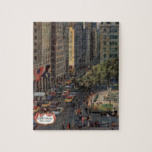 Fifth Avenue by John Falter Jigsaw Puzzle (Vertical)