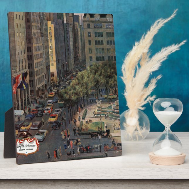 Fifth Avenue by John Falter Plaque (Side)
