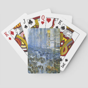 Fifth Avenue in Winter (New York City) (NYC, USA) Playing Cards