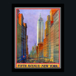 Fifth Avenue New York Art Deco Vintage Poster<br><div class="desc">Fifth Avenue New York Art Deco Vintage Poster art deco, retro images, vintage illustrations, vintage retro, nouveau, deco image, vintage travel, france travel, paris travel, french, vintagestore, vintage, restaurant drco, retro, travel, vintage images, victorian, victorian images, vintage graphics, popular, décor styles, retro style, cool, modern, country, landscapes, vintage store, posters...</div>