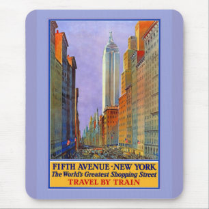 Fifth Avenue New York Worlds Greatest Shopping St. Mouse Pad