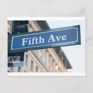 fifth avenue sign postcard
