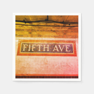 Fifth Avenue Tile Sign - New York City Napkin