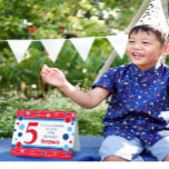 Fifth Birthday Personalised Card! Card<br><div class="desc">Personalised congrats on 5th birthday!</div>