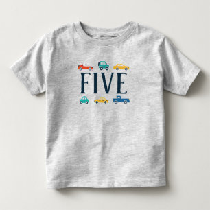 Fifth Birthday Transportation Shirt