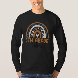 Fifth Grade Boho Rainbow Teacher Student 5th Grade T-Shirt