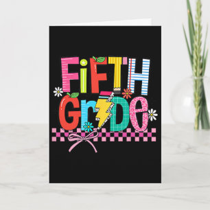 Fifth Grade Ck To School 5th Grade Coquette Teache Card