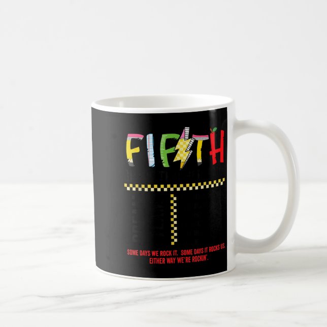 Fifth Grade Dream Team Rocks Back to School Coffee Mug (Right)