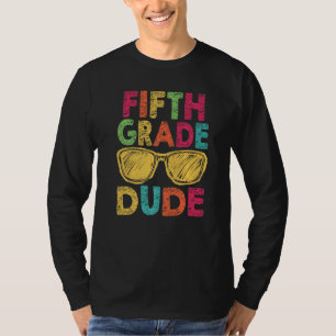 Fifth Grade Dude Retro Vintage Back To School 5th T-Shirt