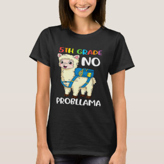 Fifth Grade No Probllama Llama Back To School T-Shirt
