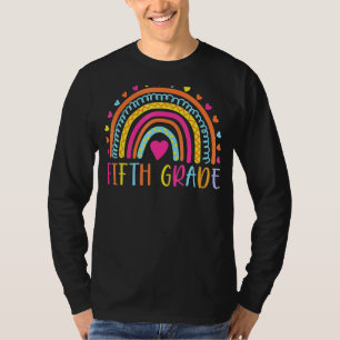 Fifth Grade Rainbow Girls Boys Teacher Team 5th Gr T-Shirt