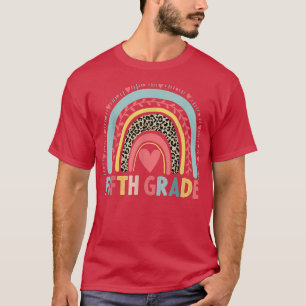Fifth Grade Rainbow Leopard Girls Teacher Team 5th T-Shirt
