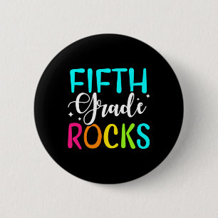 Fifth Grade Rocks  Team 5th Grade Teacher  6 Cm Round Badge