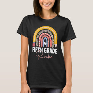 Fifth Grade Rocks Team 5th Grade Teacher Back To R T-Shirt