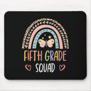 Fifth Grade Squad Boho Rainbow Back To School Teac Mouse Pad
