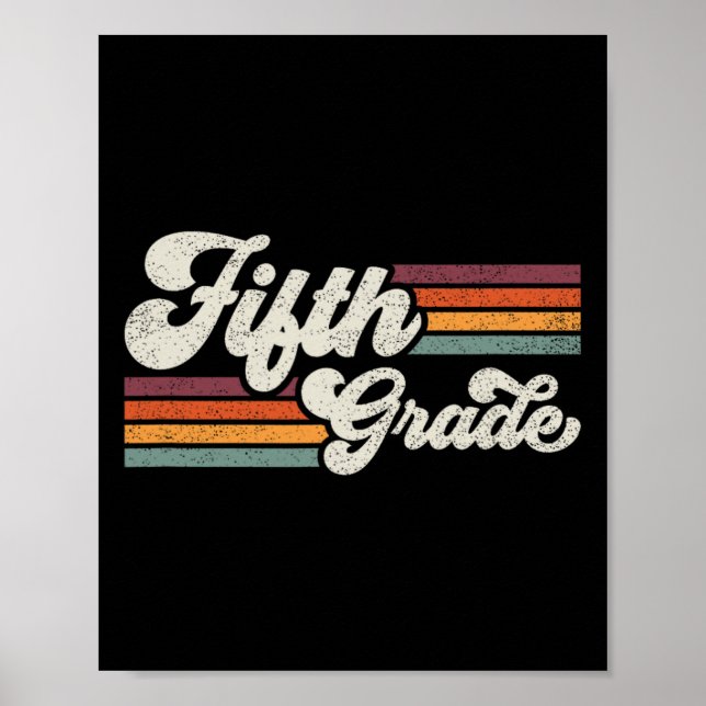 Fifth Grade Teacher Back To School  Poster (Front)