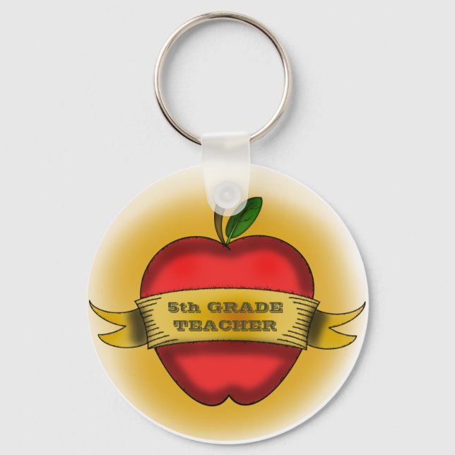 fifth grade Teacher Keychain (Front)