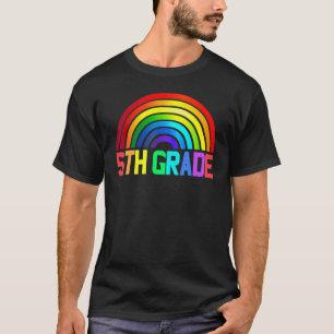 Fifth Grade Teacher Leopard Rainbow 5th Grade Teac T-Shirt
